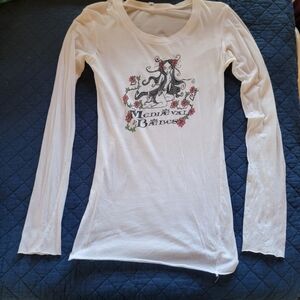 Mediaeval Babes Long Sleeve White T Shirt
